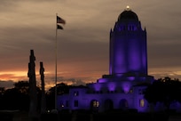 Taj illuminated for Domestic Violence Awareness Month