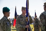 Brig. Gen. Cahit Irican , deputy commander of the NATO-led Kosovo Force mission, presided over the transfer of authority ceremony of KFOR Regional Command East at Camp Bondsteel, Kosovo, Oct. 22, 2024. Col. Jason Baker, commander of the 48th Infantry Brigade Combat Team, Georgia Army National Guard, relinquished command of KFOR RC-E to Col. Peter D. Helzer, commander of the 41st Infantry Brigade Combat Team, Oregon Army National Guard.