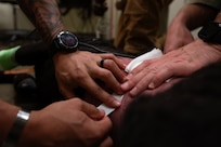MWD handlers hone emergency care skills