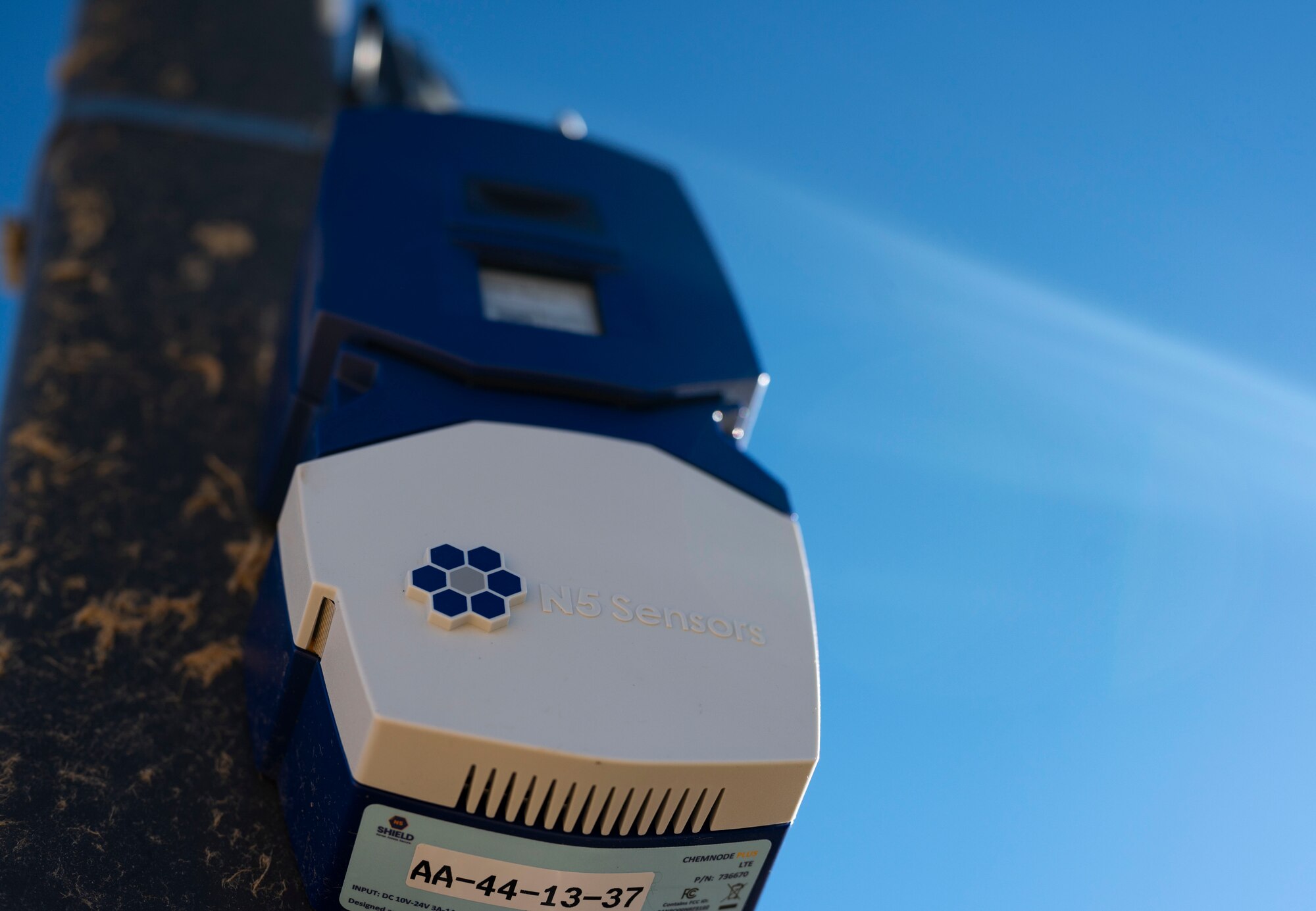 wilfire sensor attached to post