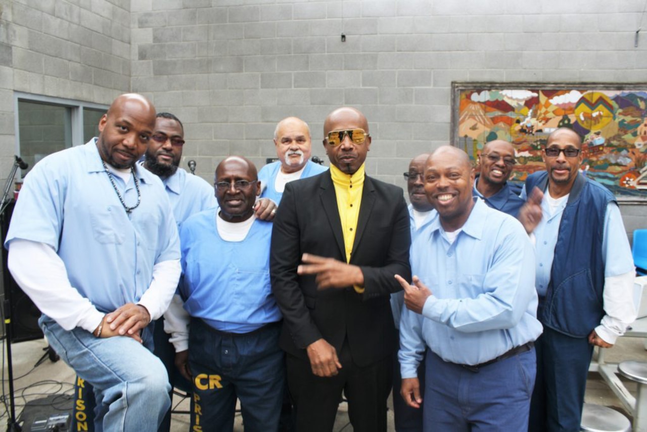 A group of people pose for a photo.