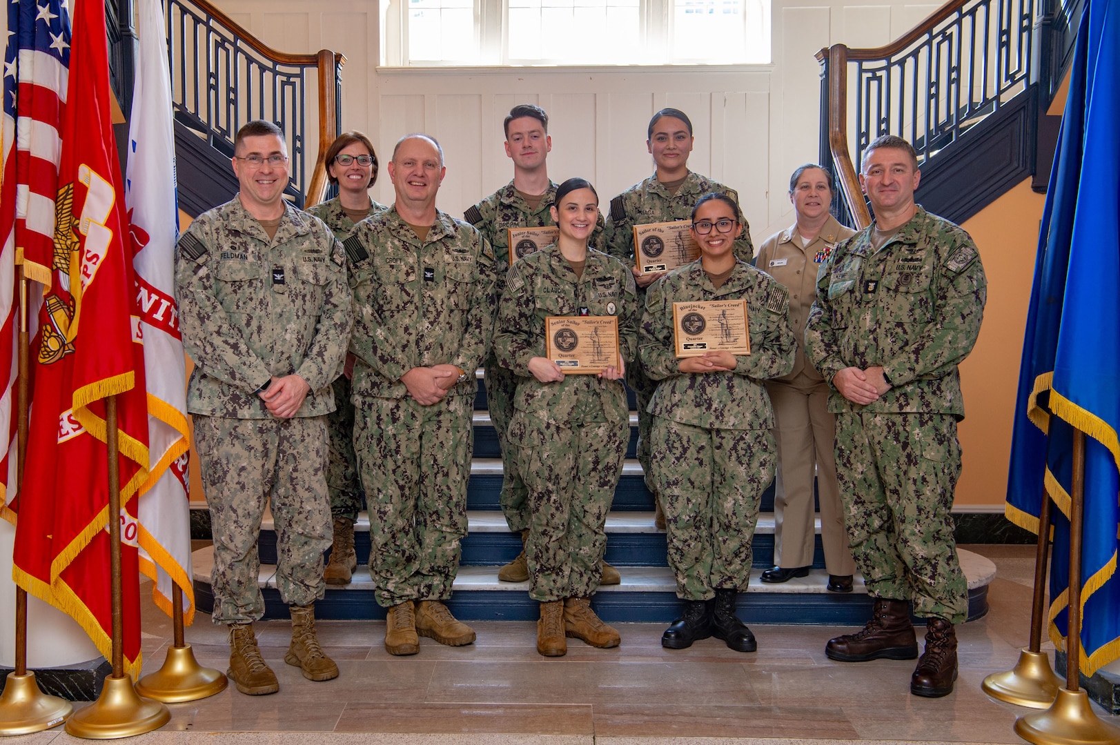 Group picture of NMCP Sailor of the Quarter