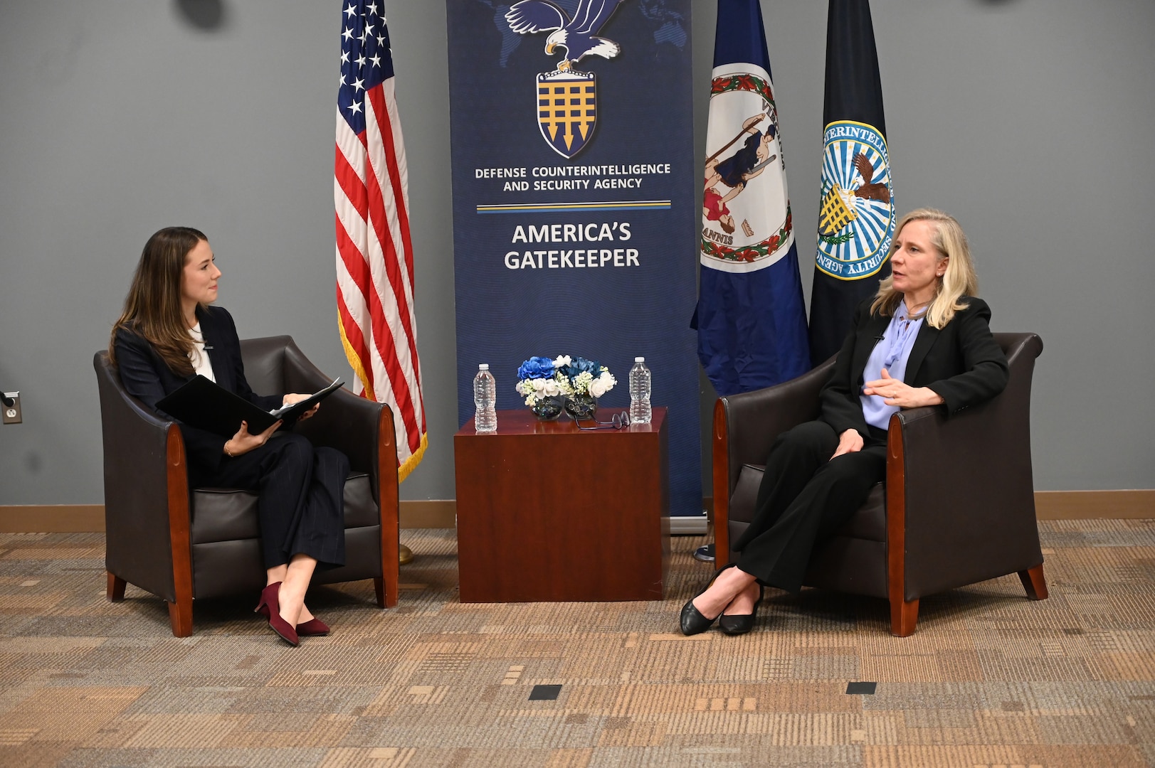 DCSA Director William Cattler hosts Virigina Representative Abigail Sanbeger for a VIP meeting and DCSA TownHall Fireside Chat.