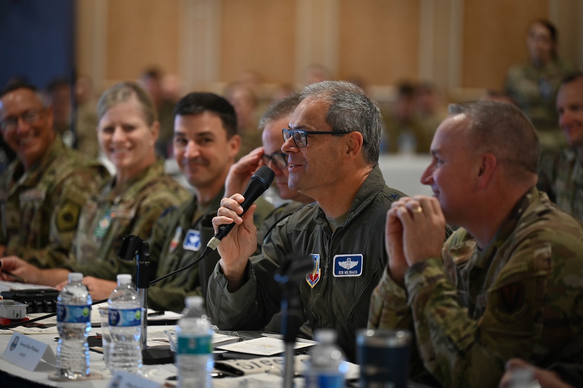 Gen. Ken Wilsbach, commander of Air Combat Command, provides feedback during Innovation Challenge at Joint Base Langley-Eustis