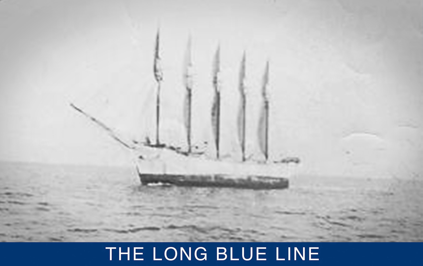 Last known photograph of the Carroll A. Deering underway, shot from the deck of the Cape Lookout Lightship. (U.S. Coast Guard)