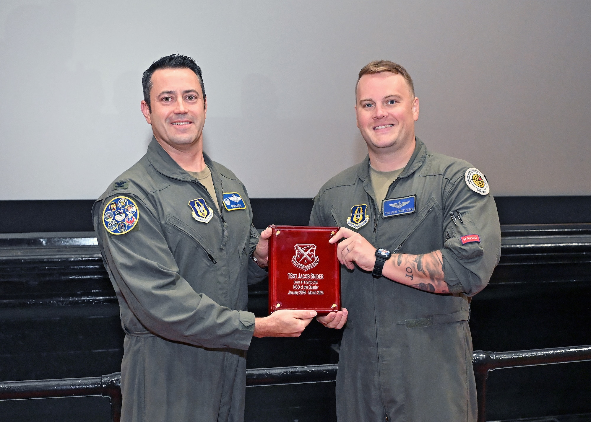 Senior NCO of the First Quarter award