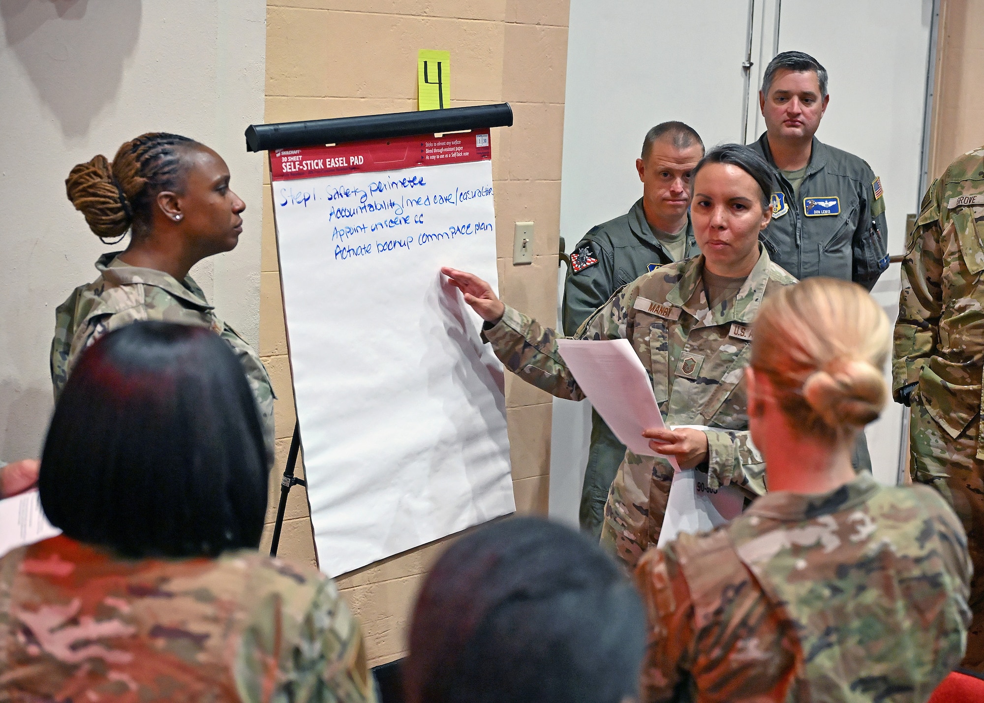 Occupational safety manager goes over risk management-based scenario.