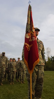 Historic colors returned to transportation battalion in Europe