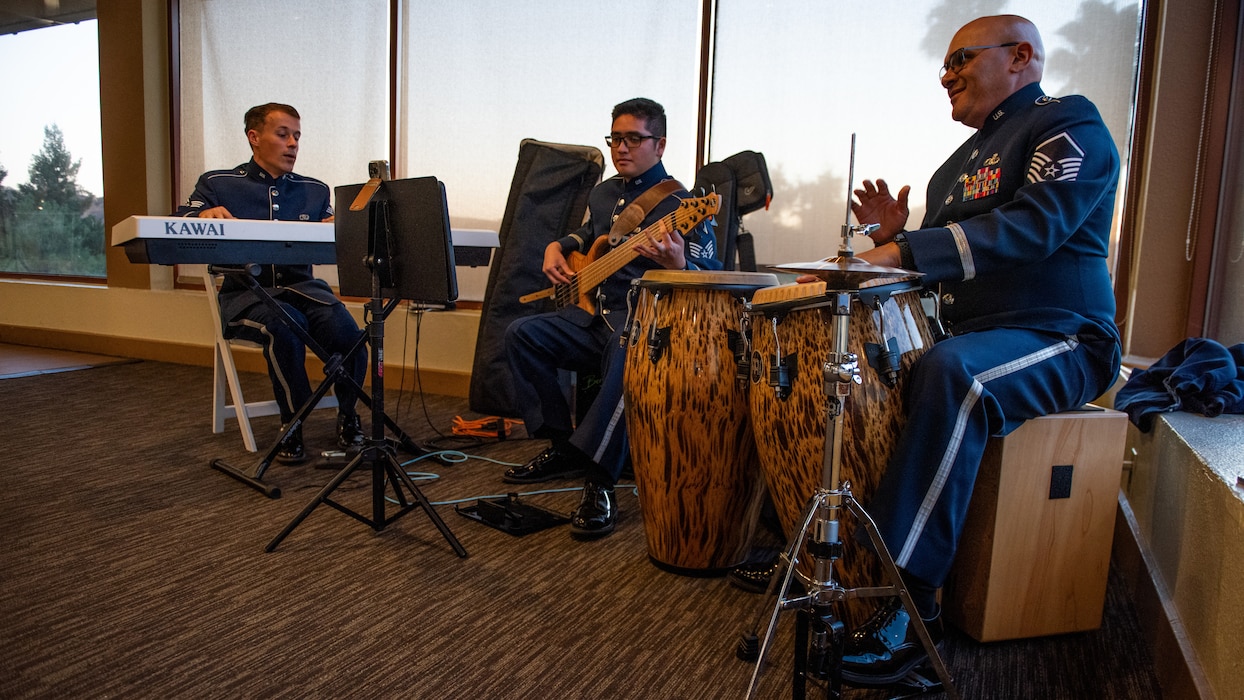 The band performing prior to ceremony