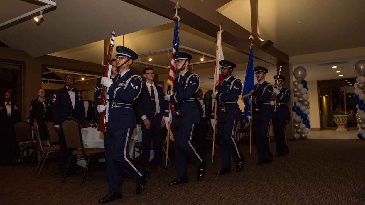 Honor guard presenting the colors