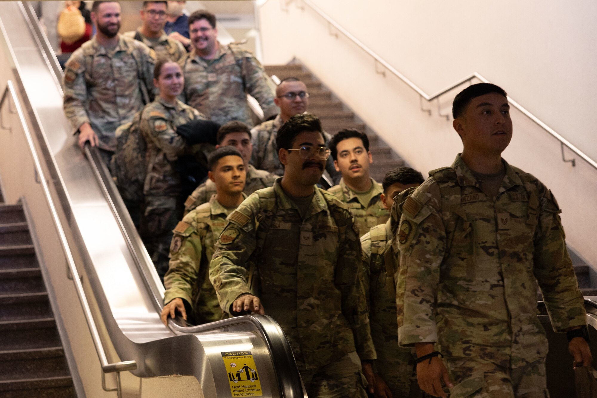 U.S. Air National Guard Defenders assigned to the 162nd Wing are welcomed home by friends and family at Tucson International Airport, Oct. 13, 2024, after a six-month deployment to the U.S. Central Command Area of Responsibility.