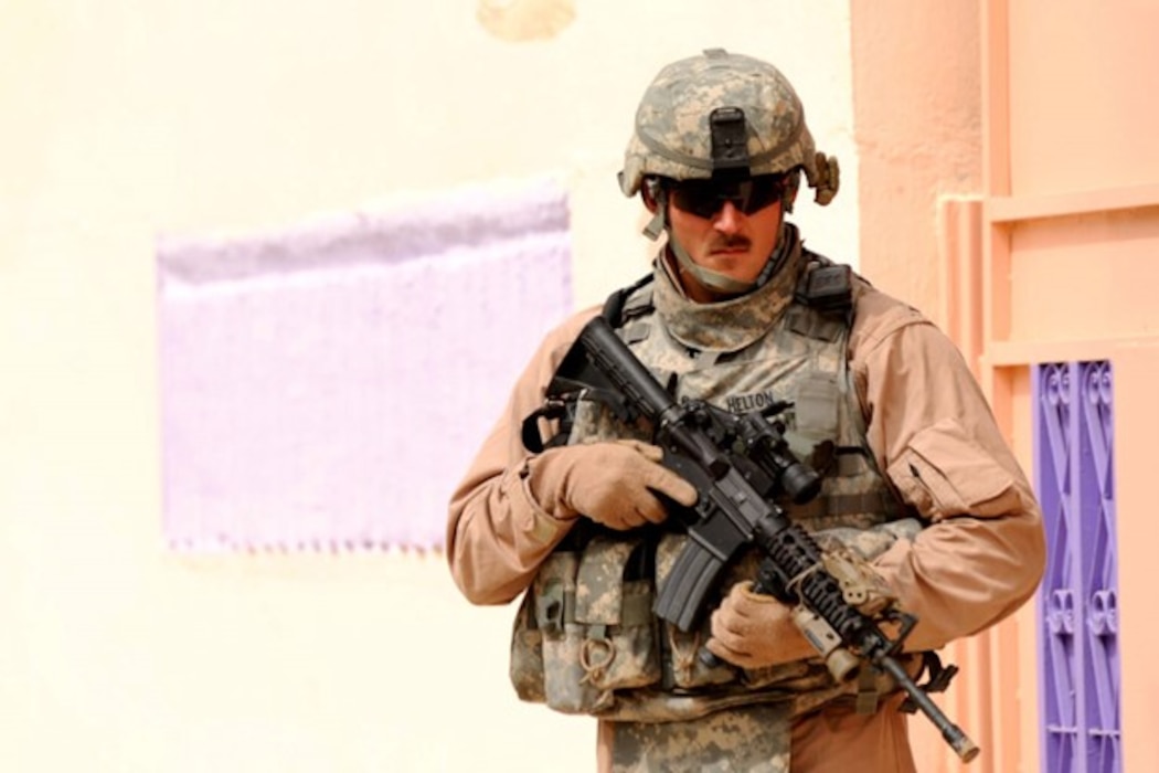 1st Lt. Joseph D. Helton Jr. is pictured on patrol in southern Baghdad in 2009.