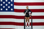 Spc. Julymar Otero, an outside hitter and setter for the All -Army Volleyball team, joined the Puerto Rico Army National Guard in 2020 to become a first responder during national disasters in Puerto Rico. Her maternal great grandfather and... (DOD photo by EJ Hersom)