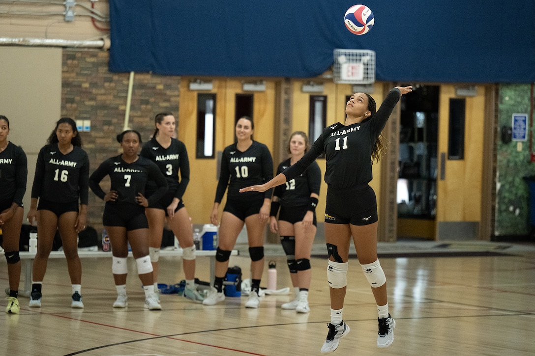 The 2024 Armed Forces Men’s and Women’s Volleyball Championship held at Fort Carson, Colorado 10-14 September.  Teams from the Army, Navy (with Marine Corps and Coast Guard players) and Air Force (with Space Force players) battle it out for gold.  (DoD photo by EJ Hersom)