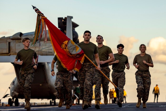 BLT 1/8 Beirut Memorial Run on USS Wasp (LHD 1)