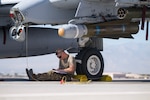 Members of the 124th Fighter Wing arrive at Nellis Air Force Base, Nevada, Oct. 25, 2024, for the joint Green Flag West exercise.