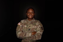 Spc. Jakala Rogers poses for a photo on Schofield Barracks, Hawaii, Oct. 25, 2025.