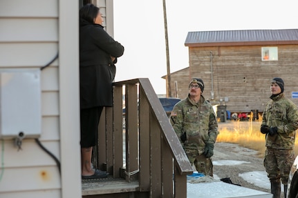 Alaska Organized Militia members assigned to Joint Task Force - Kotzebue assist the Arctic Circle community with recovery efforts, Oct. 26, 2024, following a recent storm that caused severe flooding along Alaska’s West Coast. The 11-member team, including personnel from the Alaska Air and Army National Guard and the Alaska State Defense Force, was activated by the State Emergency Operations Center to support response and recovery efforts.