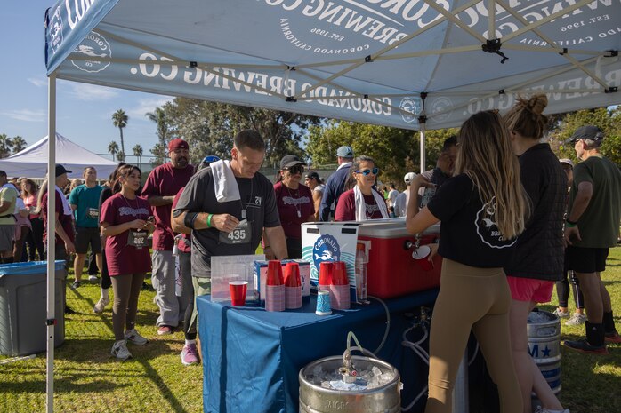 Vendors, contestants and Marines from the Western Recruiting Region take part in the 2024 Marine Corps Recruit Depot San Diego Boot Camp Challenge at MCRD San Diego, California, Oct. 19, 2024. For the past 23 years, MCRD San Diego has hosted the bootcamp Challenge, a three-mile obstacle course race guided by 60 drill instructors that highlights the physical and mental demands of bootcamp. The event fosters camaraderie and community engagement through interaction with MCRD personnel. (U.S. Marine Corps photo by Lance Cpl. Janell B. Alvarez)