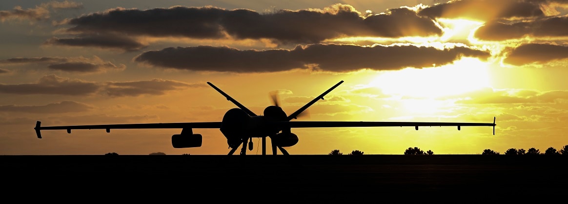 An MQ-9 Reaper taxis on the runway after landing in support of Freedom Flag 24-1 at Kunsan Air Base, Republic of Korea, Oct. 23, 2024.