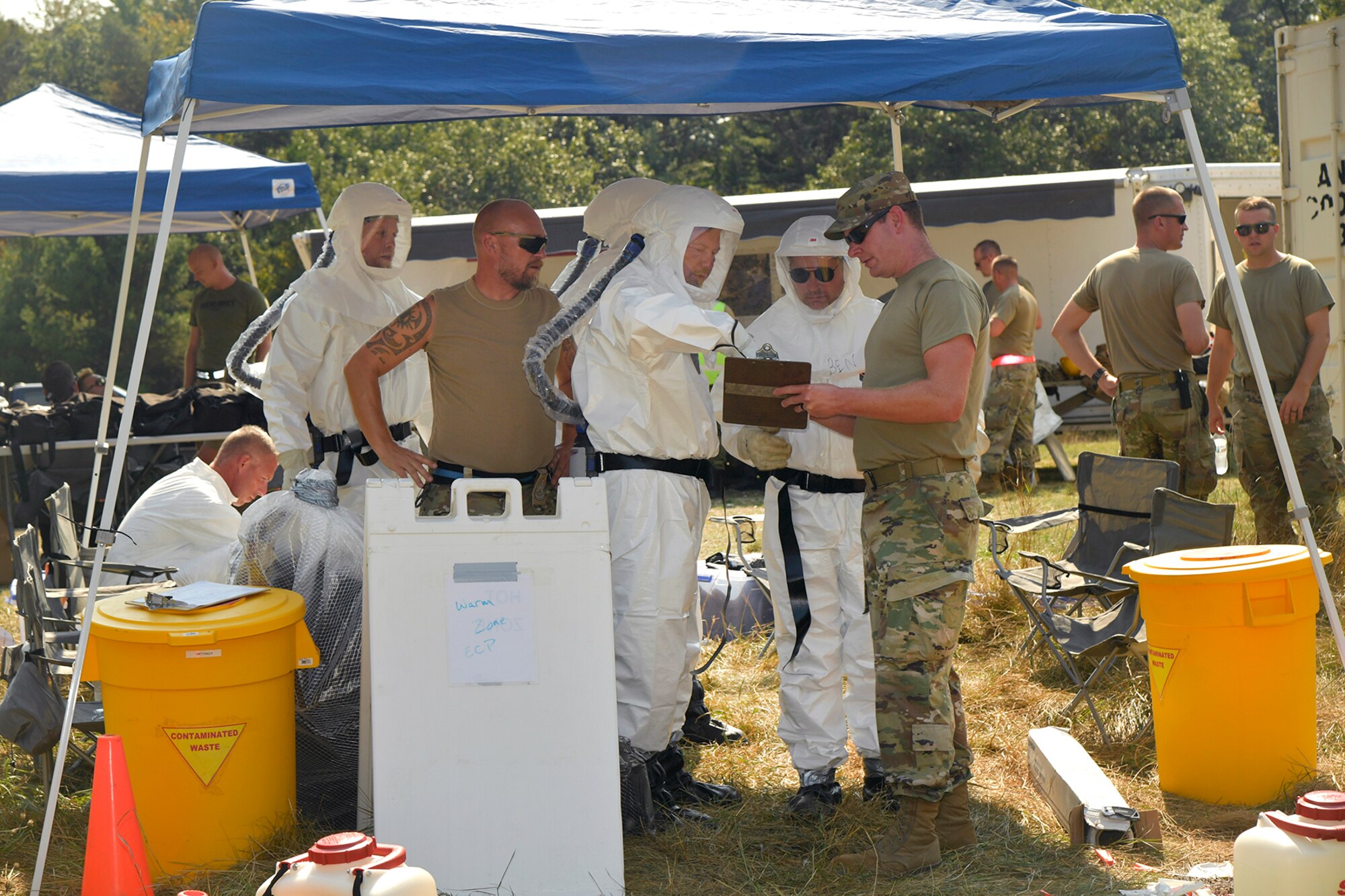 Experienced aircraft recovery personnel from around the world, including participants from the U.S. Air Force, Navy, and Marines, as well as teams from five F-35 foreign partner countries, practice procedures unique to an F-35 aircraft recovery Sept. 13, 2024, at Volk Field Air National Guard Base, WI. This training, organized by the F-35 Joint Program Office, aimed to share techniques and methodologies, and build international relationships during the advanced CDDAR training exercise for the F-35 global enterprise. (U.S. Air Force photo by Todd Cromar)