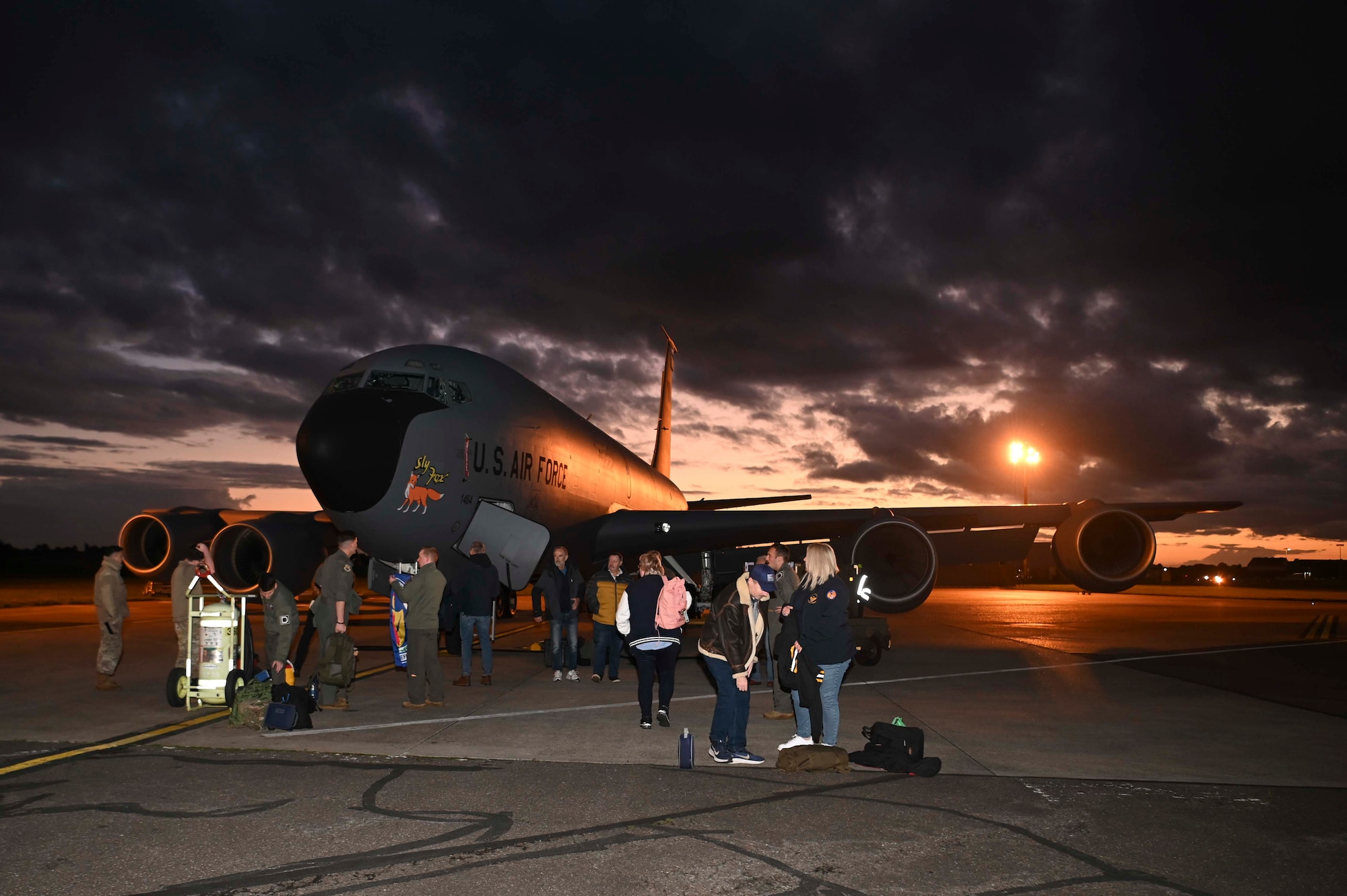 The KC-135 Stratotanker provides essential aerial refueling support, which extends the range and endurance of U.S. and allied aircraft. This capability is particularly important in Europe and surrounding areas, where air operations may require long flights across multiple countries and geographic regions.