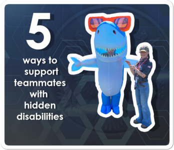 By showing empathy and understanding for the unique challenges faced by coworkers with hidden disabilities, we can build a more inclusive and supportive work environment for everyone. (U.S. Navy graphic by Peter Clute/Released)
