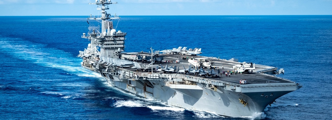 U.S. 7th Fleet’s premiere forward-deployed aircraft carrier USS George Washington (CVN 73) steams in the Western Pacific Ocean during Keen Sword 25, Oct. 29.