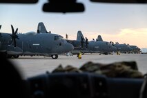 U.S. Airmen, assigned to the 4th Special Operations Aircraft Maintenance Squadron, watch flightline operations ensuring everything runs smoothly during pre-flight tasks at Hurlburt Field, Florida, Oct. 23, 2024.