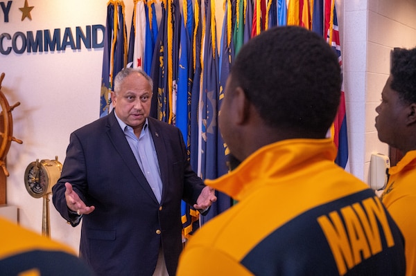 SECNAV Carlos Del Toro visits Navy Recruiting Command.