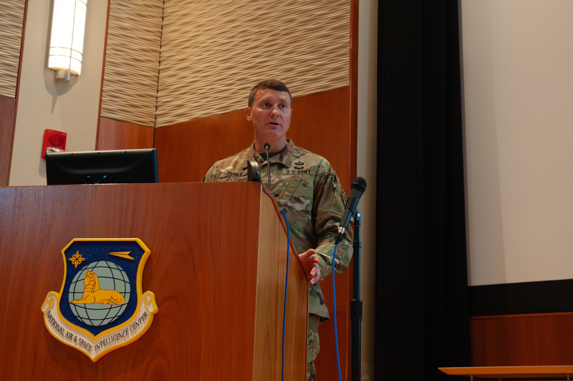 U.S. Army Brig. Gen Dave Elsen provided a keynote speech during Air Threat Week.