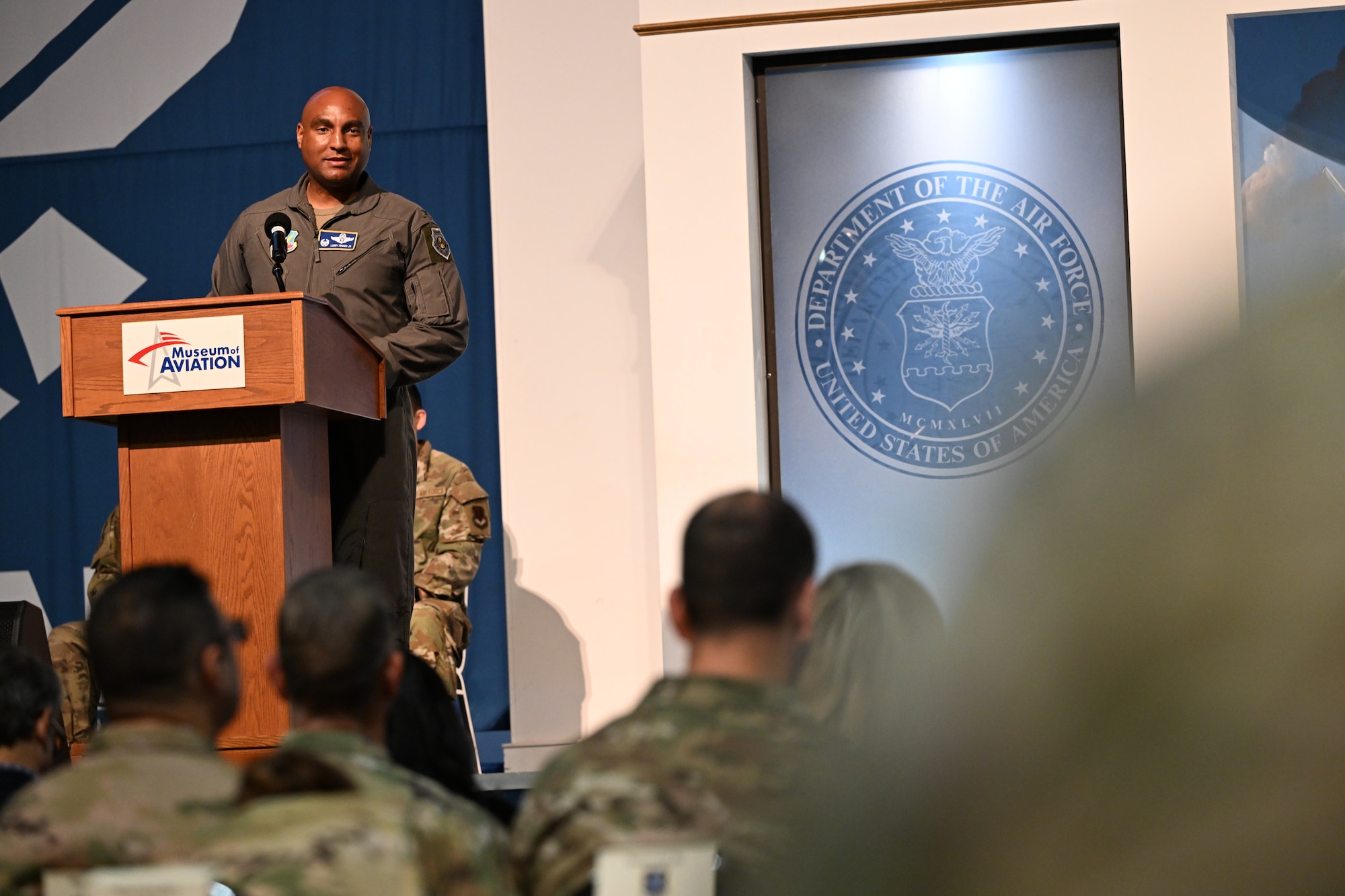 The 950th Spectrum Warfare Group and 17th electronic Warfare Squadron activated at Robins Air Force Base, Georgia, Oct. 29, 2024.