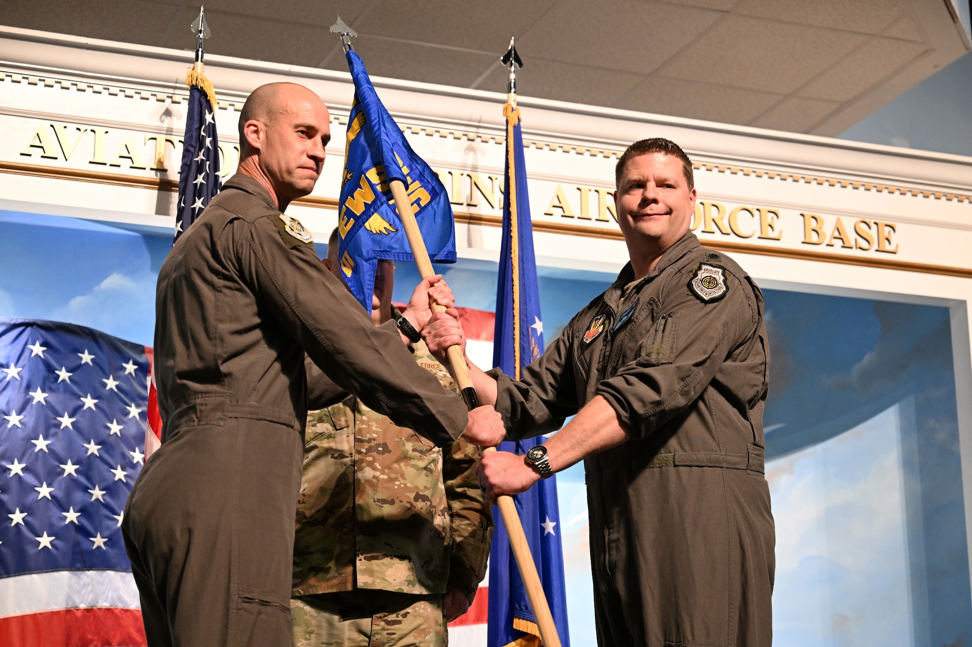 The 950th Spectrum Warfare Group and 17th electronic Warfare Squadron activated at Robins Air Force Base, Georgia, Oct. 29, 2024.