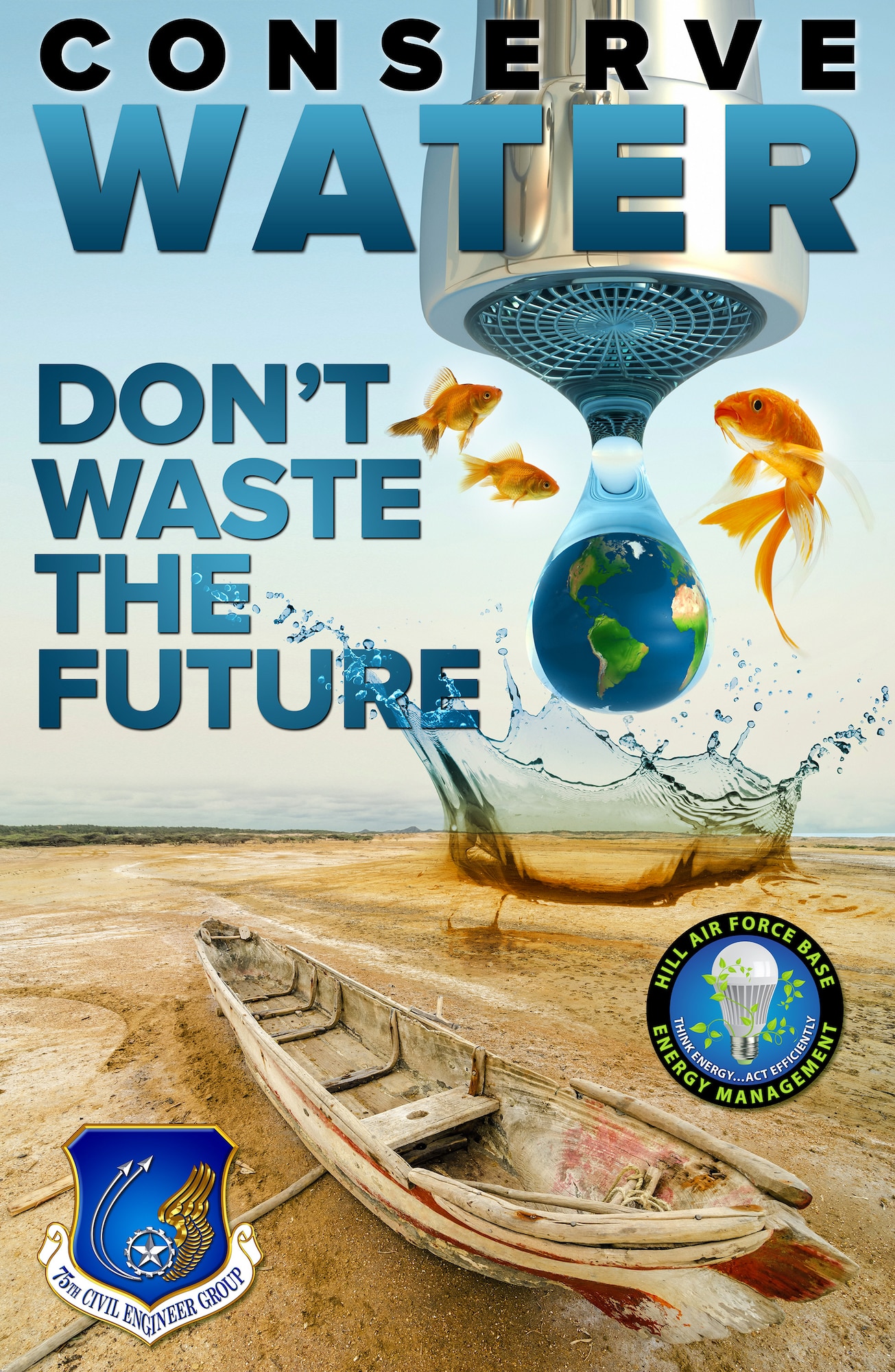 the U.S. Air Force has committed to sustainable water practices, emphasizing that preserving water today is crucial to readiness and resilience for future generations. (U.S. Air Force Graphic by Kent Bingham)