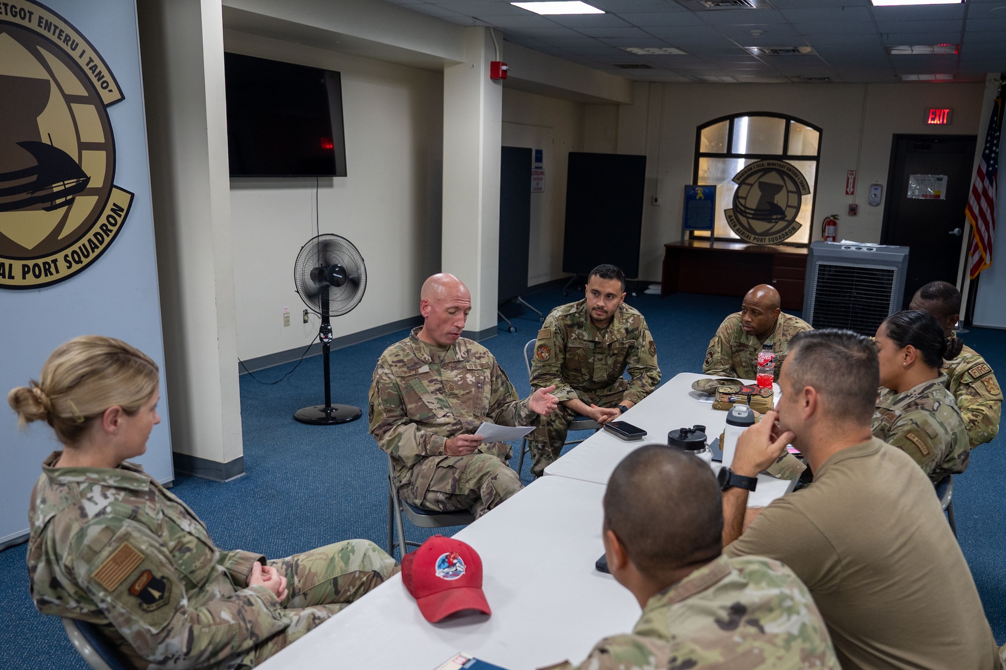First Sergeant Symposium at Andersen Air Force Base, Guam, Oct. 28-31, 2024. The symposium was held to train Technical Sergeants and above on how to be an interim first sergeant when current first sergeants are unavailable. (U.S. Air Force photo by Audree Campbell)