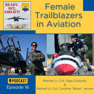 Graphic created to promote episode 16 of the Ready, Set, Airlift! podcast, the official podcast of the 433rd Airlift Wing.
