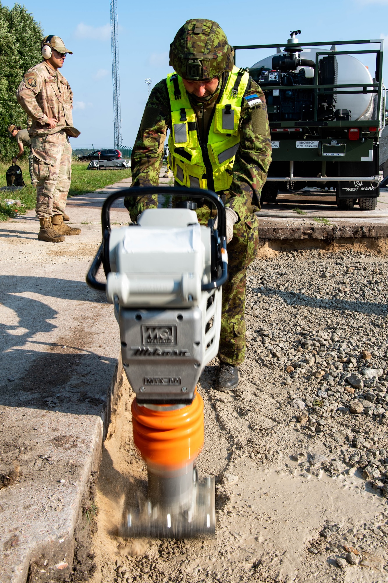 Estonian military flattens dirt
