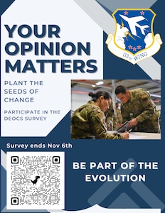 Your opinion matters. Plant the seeds of change! Participate in the DEOCS survey.