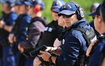 Coast Guard Sector Northern New England (SNNE) reserve members attached to SNNE including Station Rockland, Station South Portland and Station Portsmouth Harbor, participate in law enforcement training at the range as part of their Boarding Team College in Portland, Maine, May 19, 2023. Law enforcement members qualify or prequalify while practicing their marksmanship skills to maintain proficiency. (U.S. Coast Guard photo by Petty Officer 1st Class Amber Howie)