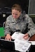 Maj. Miranda Killingsworth, civil affairs planner with U.S. Army Pacific Contingency Command Post, works on an operational chart during Yama Sakura 61 at Camp Itami in Osaka, Japan.