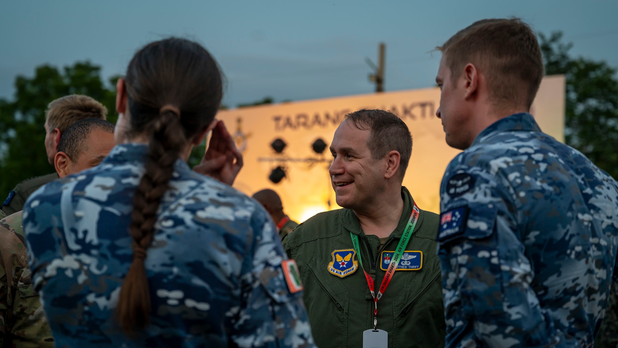U.S. Air Force and Royal Australian Air Force servicemembers participating in Tarang Shakti 2024