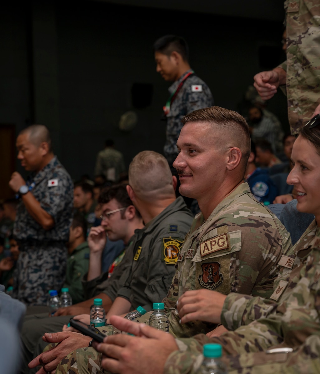 U.S. Air Force servicemembers participating in Tarang Shakti 2024