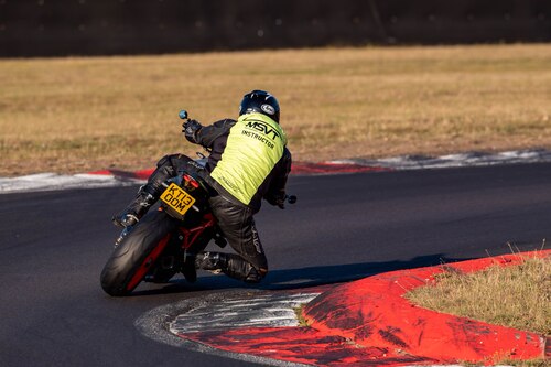 instructor rides bike