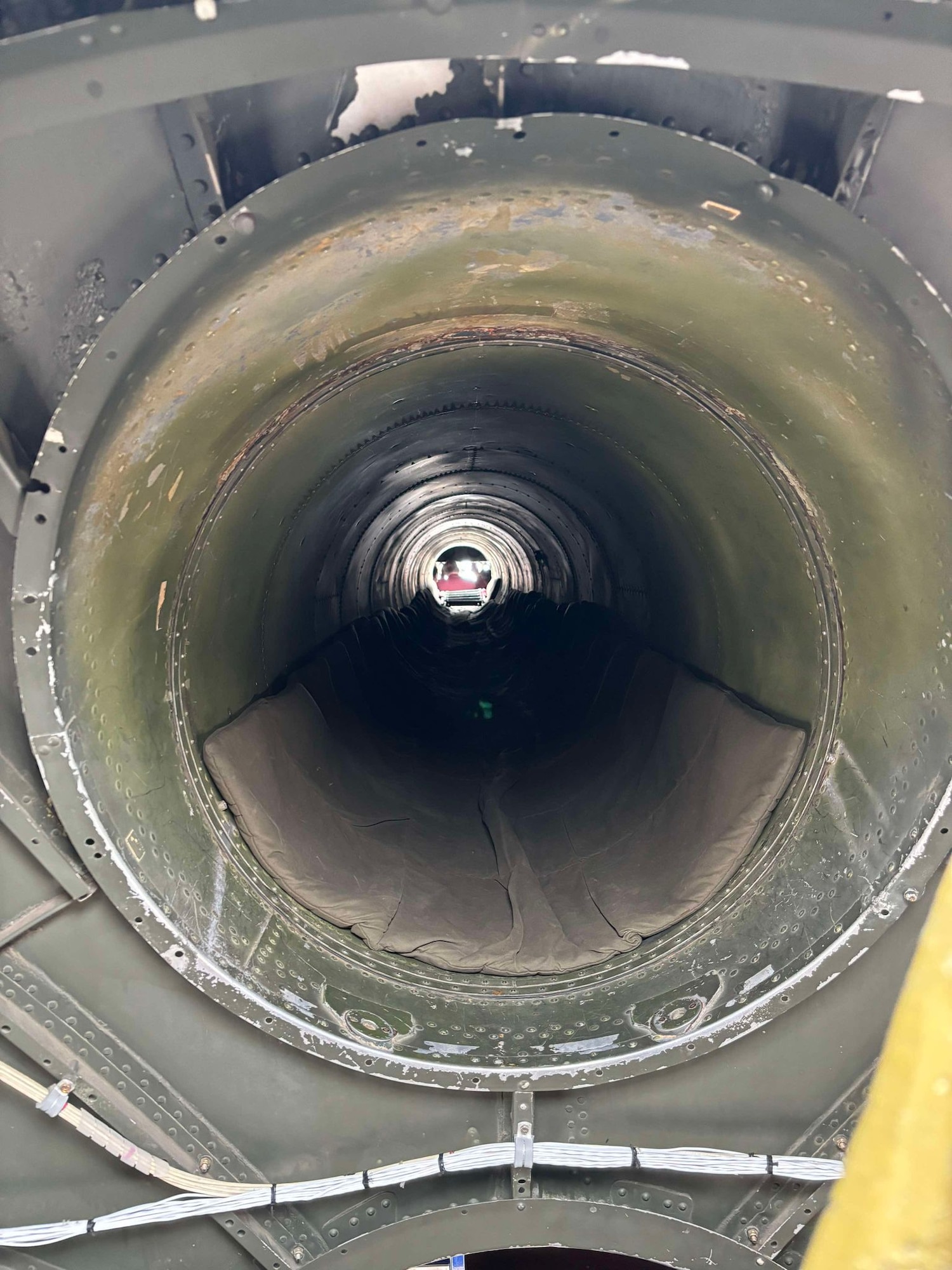 Dr. Jeremy Prichard, Twentieth Air Force historian, was given the opportunity to take a flight with the Commemorative Air Force aboard B-29 Superfortress, "FIFI", August 18, 2024. Prior to his flight, the CAF provided a tour of the historic aircraft to 20 AF members, August 14, 2024. Activation of 20 AF in 1944 occurred for the purpose of operating the last U.S. bomber produced during World War II, the B-29.