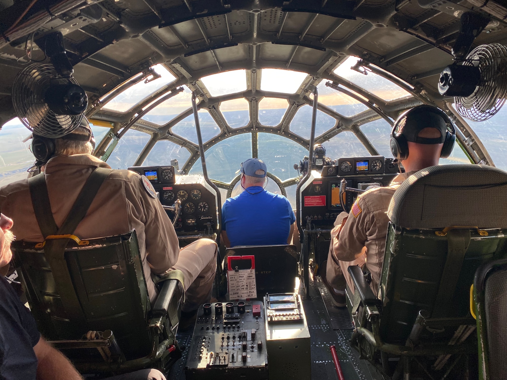 Dr. Jeremy Prichard, Twentieth Air Force historian, was given the opportunity to take a flight with the Commemorative Air Force aboard B-29 Superfortress, "FIFI", August 18, 2024. Prior to his flight, the CAF provided a tour of the historic aircraft to 20 AF members, August 14, 2024. Activation of 20 AF in 1944 occurred for the purpose of operating the last U.S. bomber produced during World War II, the B-29.