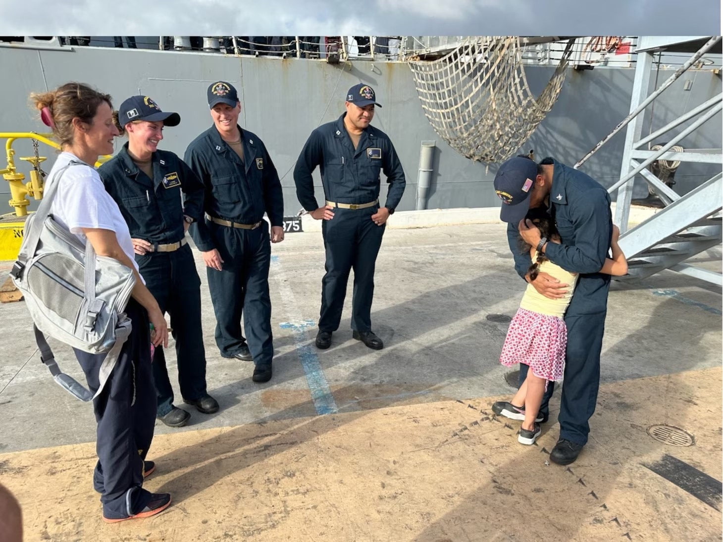 Coast Guard, Navy rescue woman, child, pets from sailboat beset by weather 925 miles off Honolulu