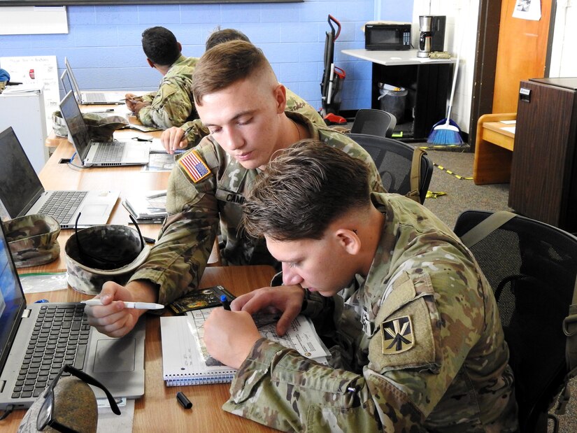 BLC Soldiers participating in Land Navigation