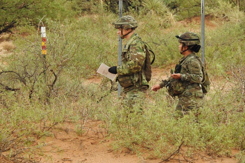 BLC Soldiers participating in Land Navigation