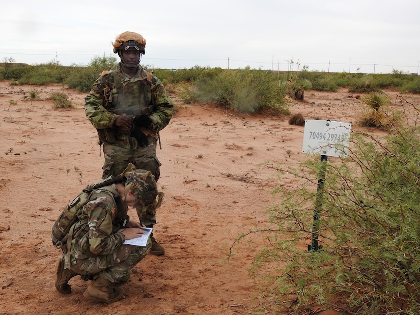 BLC Soldiers participating in Land Navigation