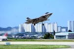 A South Korean Air Force F-35A from the Republic of Korea Air Force’s 17th Fighter Wing takes off from Cheongju Air Base, Republic of Korea, Aug. 29, 2024. ROK F-35s integrated with U.S. Air Force F-16s from the 51st Fighter Wing to identify and destroy simulated enemy ground threats. (Republic of Korea Air Force courtesy photo)